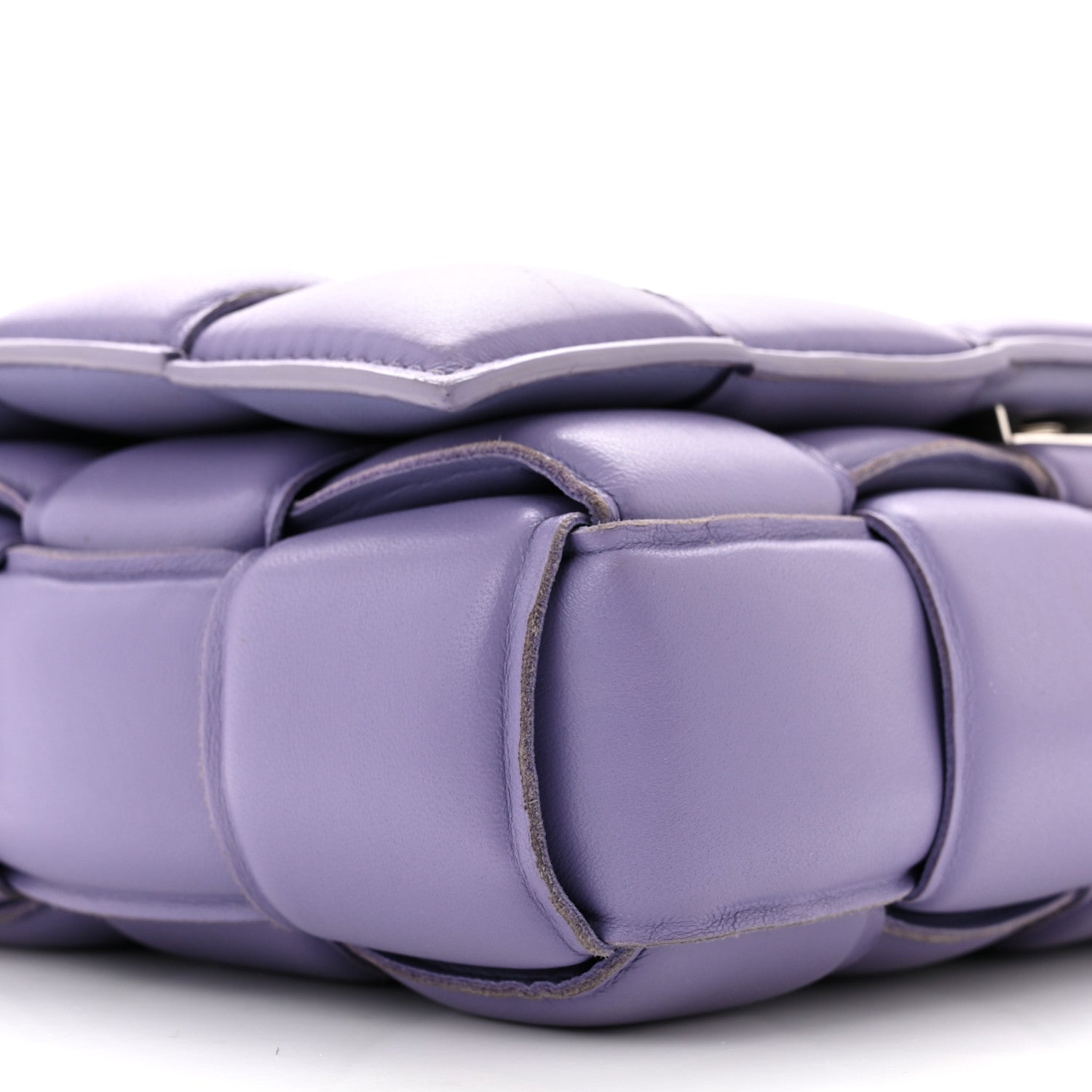 Bottega Veneta Lambskin Maxi Intreccio Padded Chain Cassette Crossbody Bag Lavender 8 of 10