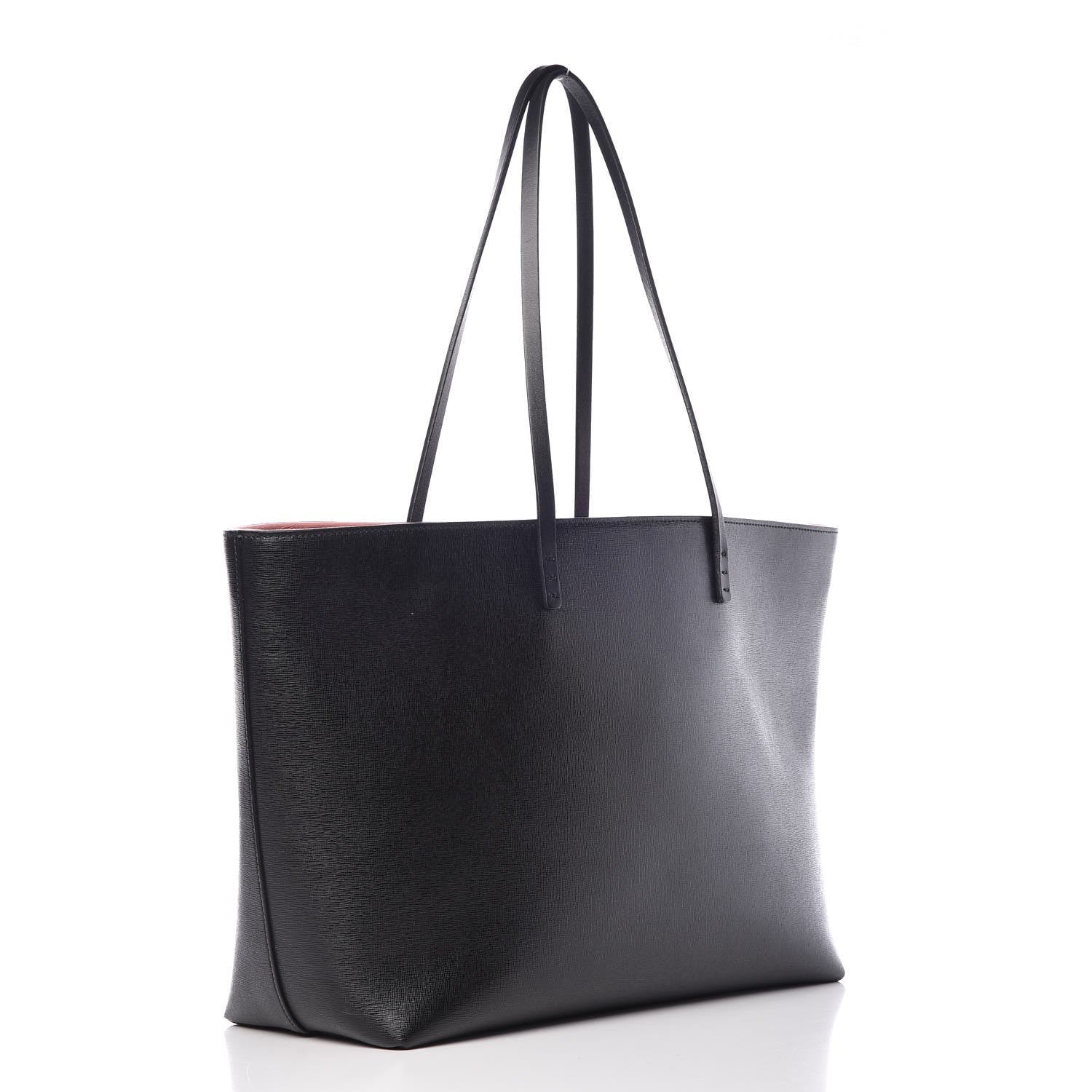 Fendi Vitello Elite Flowerland Medium Roll Tote Black 3 of 9