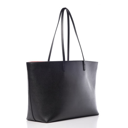 Fendi Vitello Elite Flowerland Medium Roll Tote Black 3 of 9