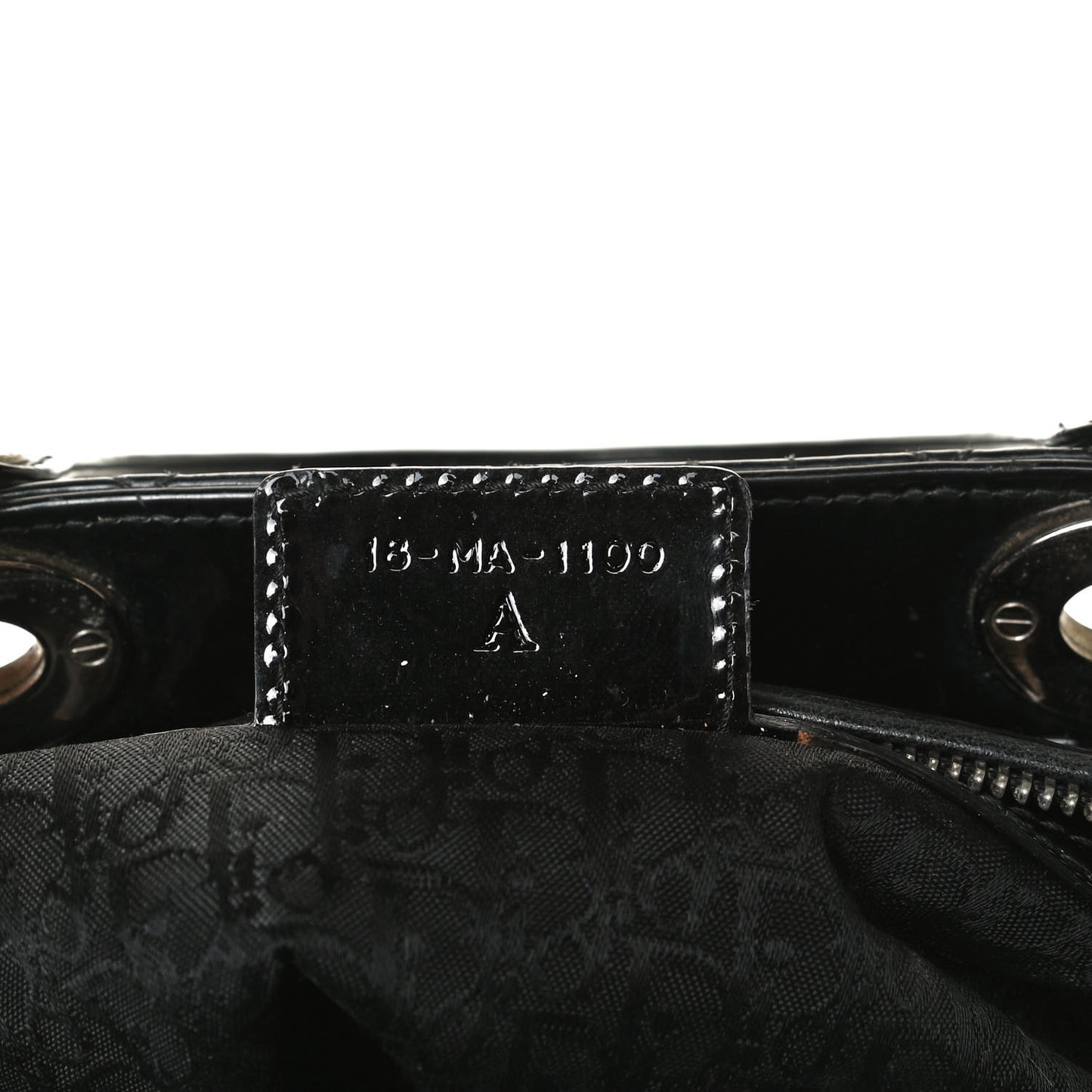 Patent Cannage Medium Lady Dior Black