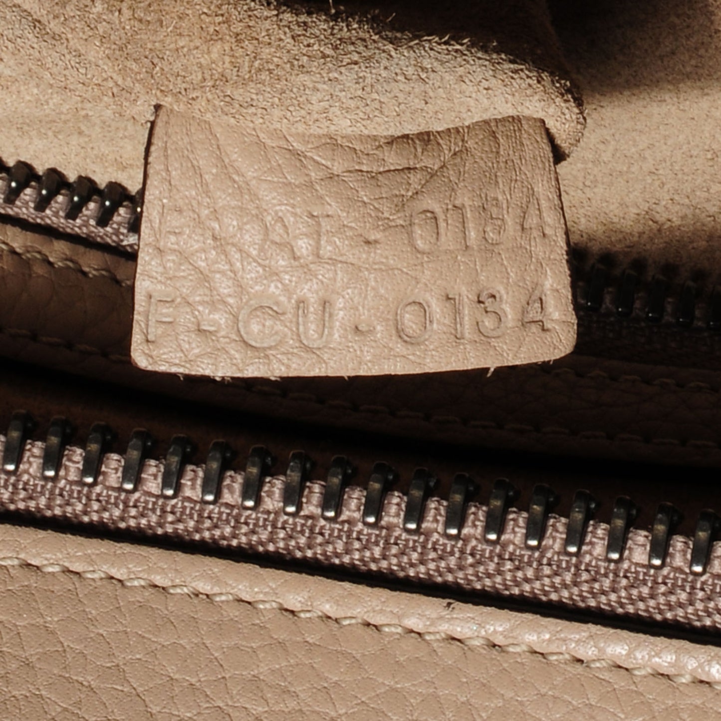 Drummed Calfskin Mini Luggage Dune