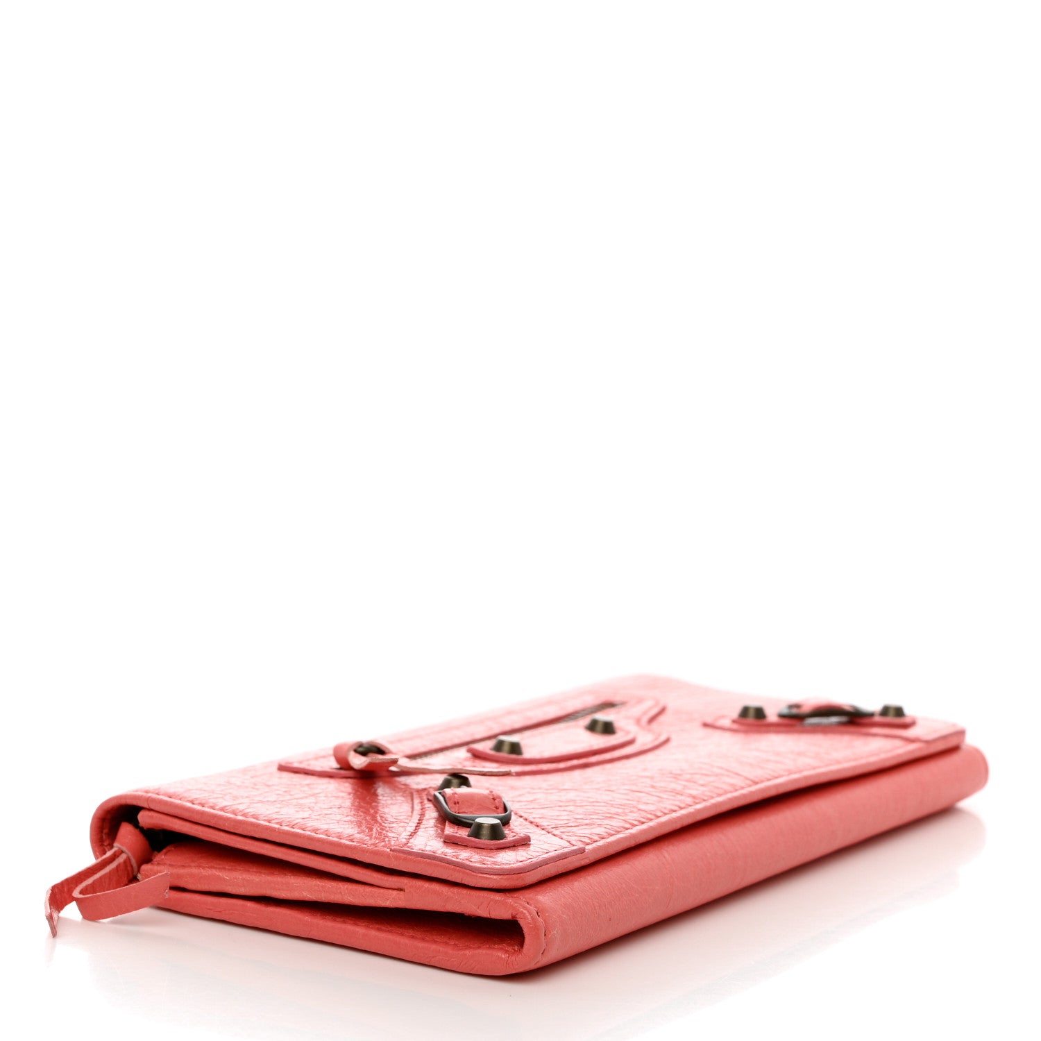 Balenciaga Agneau Classic Hardware Continental Zip Around Wallet Rose Jaipur 4 of 8