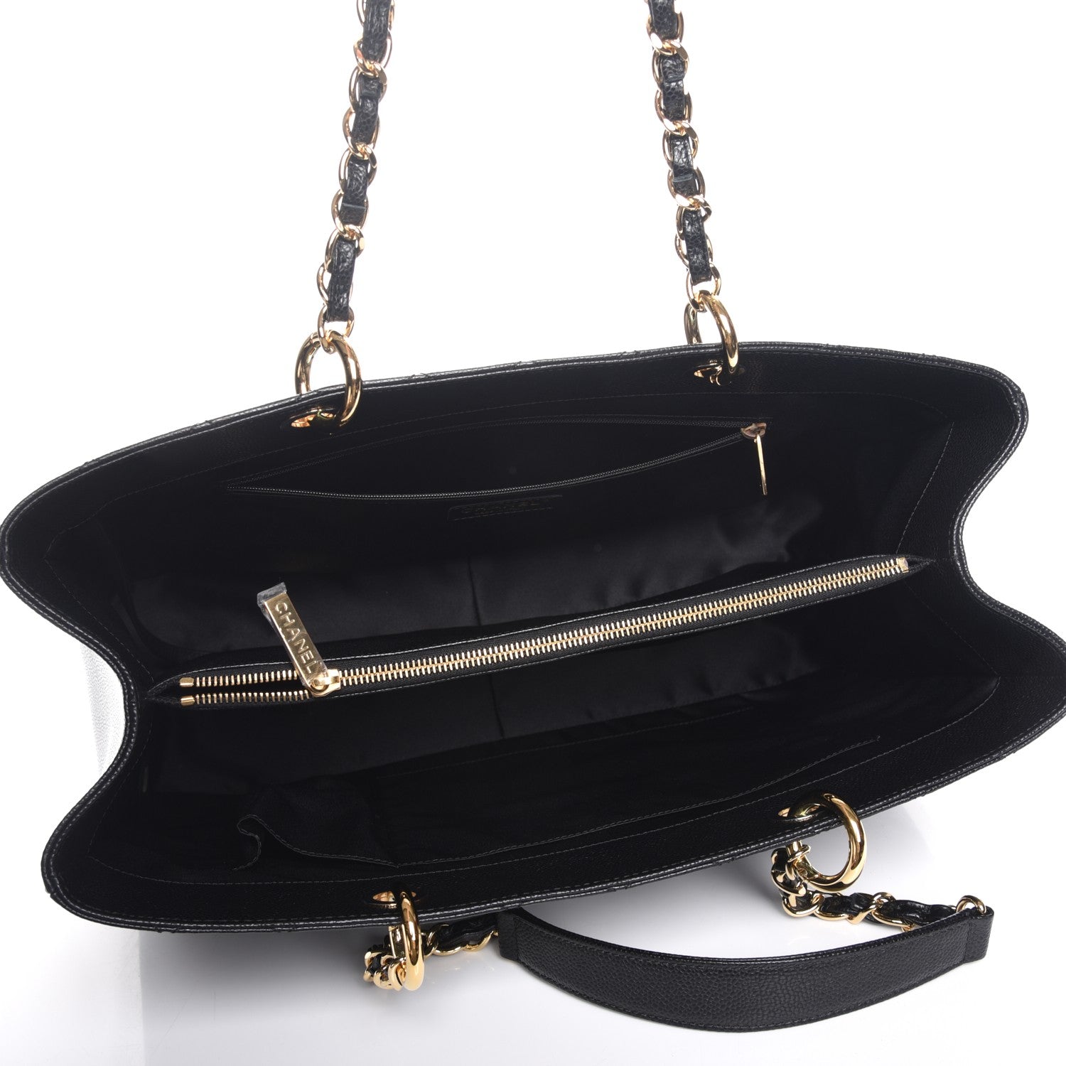 Chanel Caviar Quilted XL Grand Shopping Tote GST Black 5 of 8