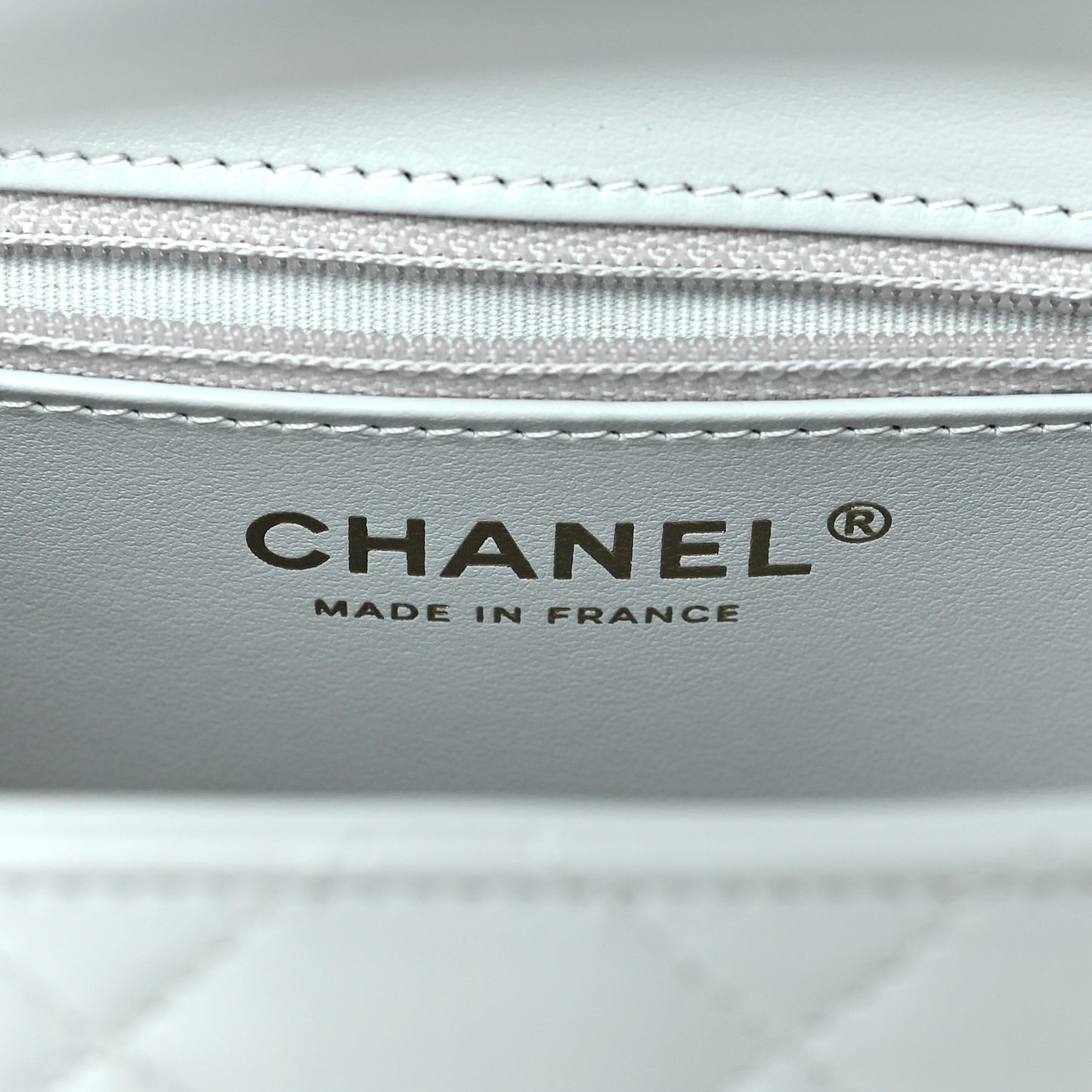 Shiny Aged Calfskin Quilted Nano Kelly Shopper Light Blue