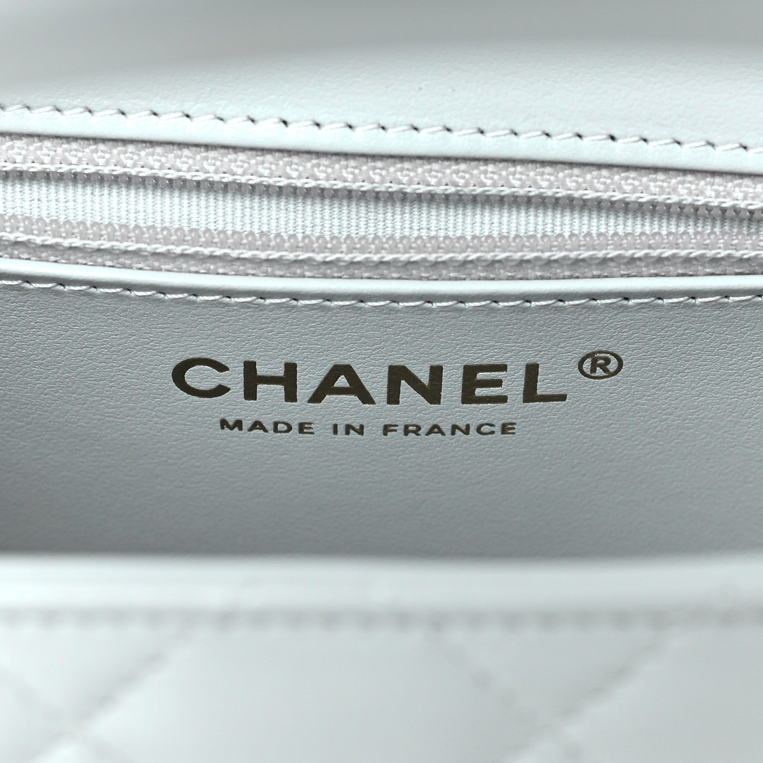 Chanel Shiny Aged Calfskin Quilted Nano Kelly Shopper Light Blue 6 of 10