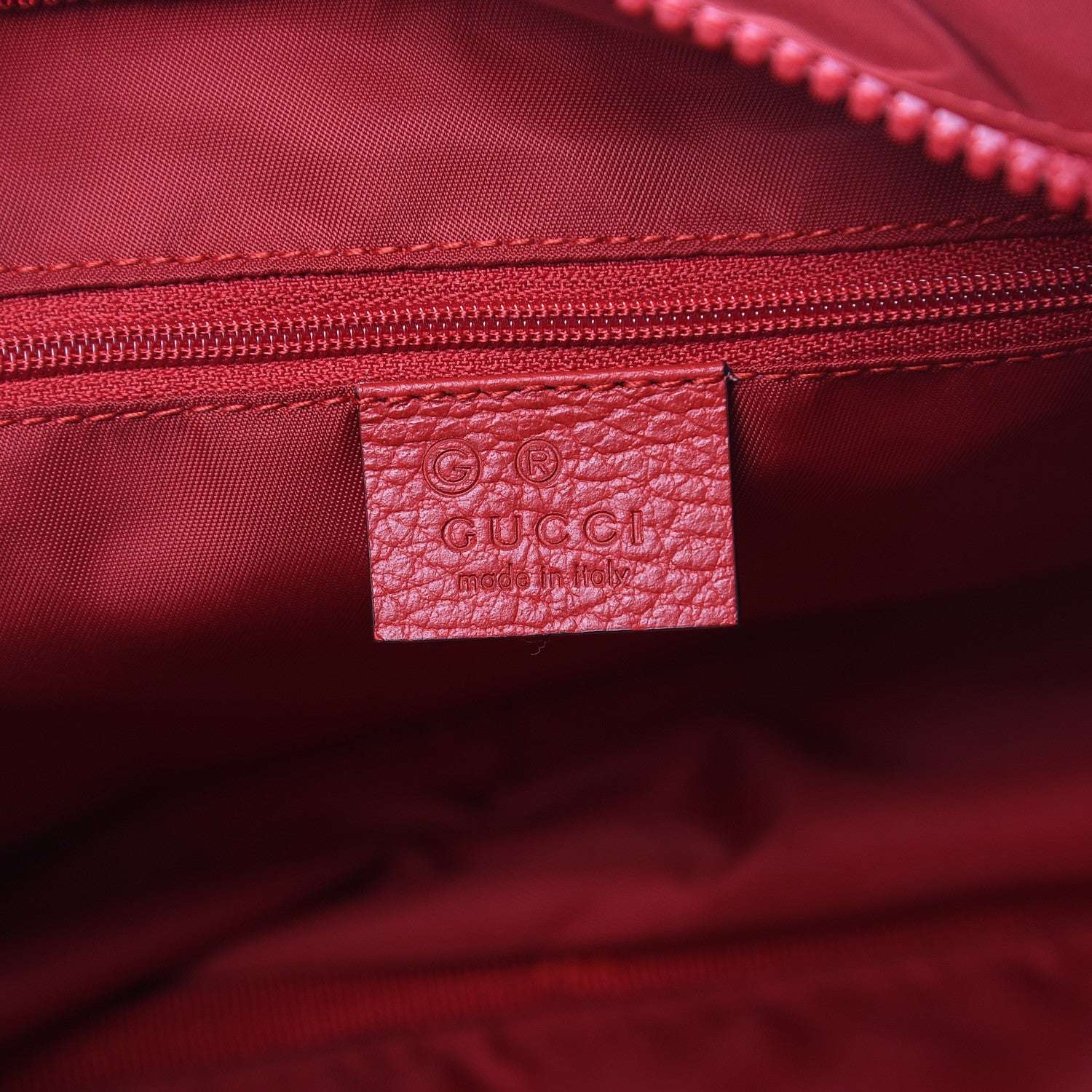 Gucci Nylon Monogram Dolmias Pouch Vibrant Red 6 of 10