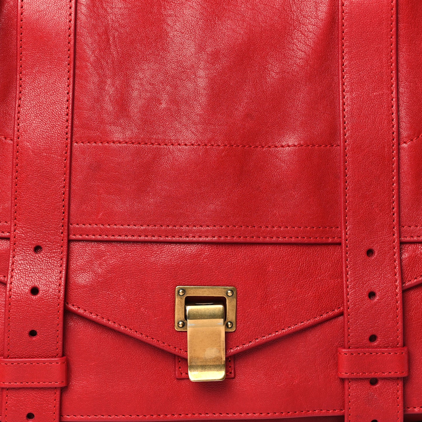 Lambskin Large PS1 Satchel Lipstick Red