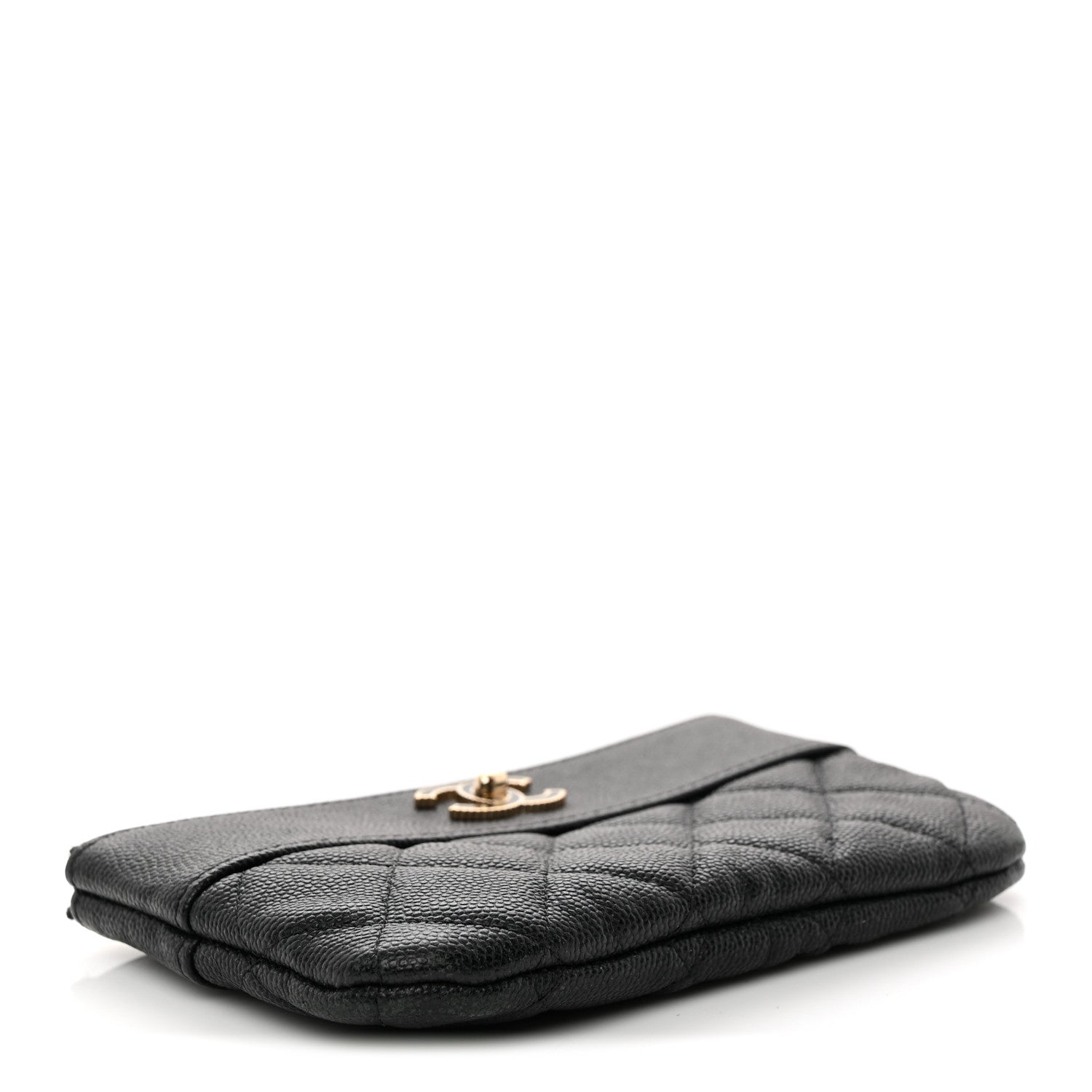 Chanel Caviar Quilted Small Vintage Mademoiselle Cosmetic Case Black 3 of 8
