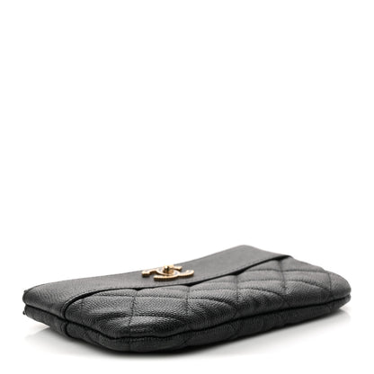 Chanel Caviar Quilted Small Vintage Mademoiselle Cosmetic Case Black 3 of 8