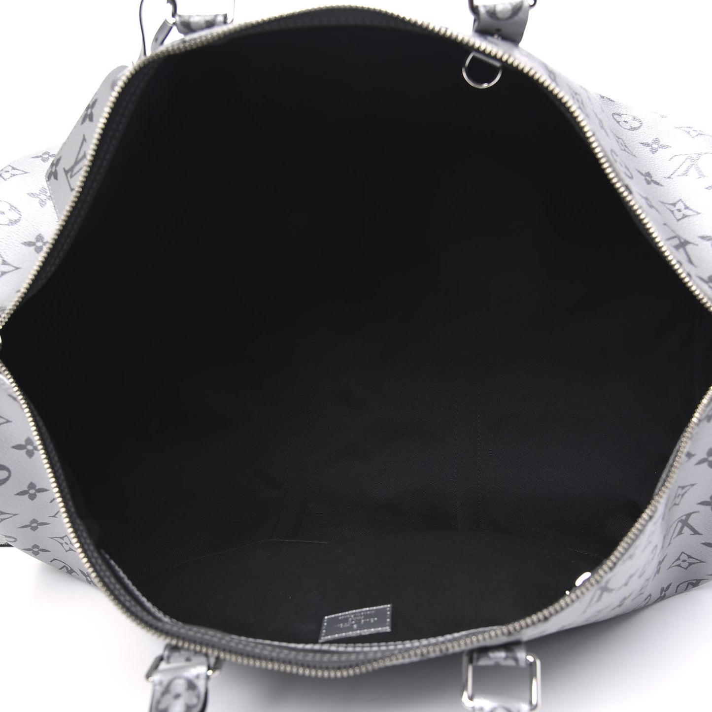 Metallic Monogram Keepall Bandouliere 50 Silver