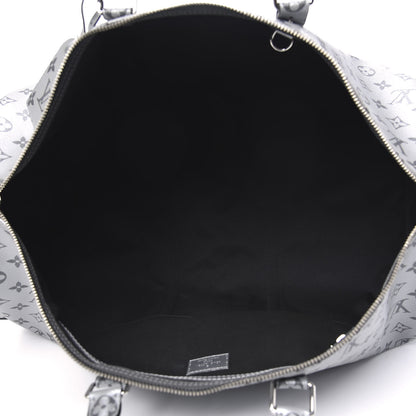 Louis Vuitton Metallic Monogram Keepall Bandouliere 50 Silver 4 of 7