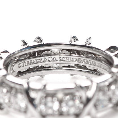 Tiffany Platinum Diamond Schlumberger Sixteen Stone Ring 54 6.75 4 of 5