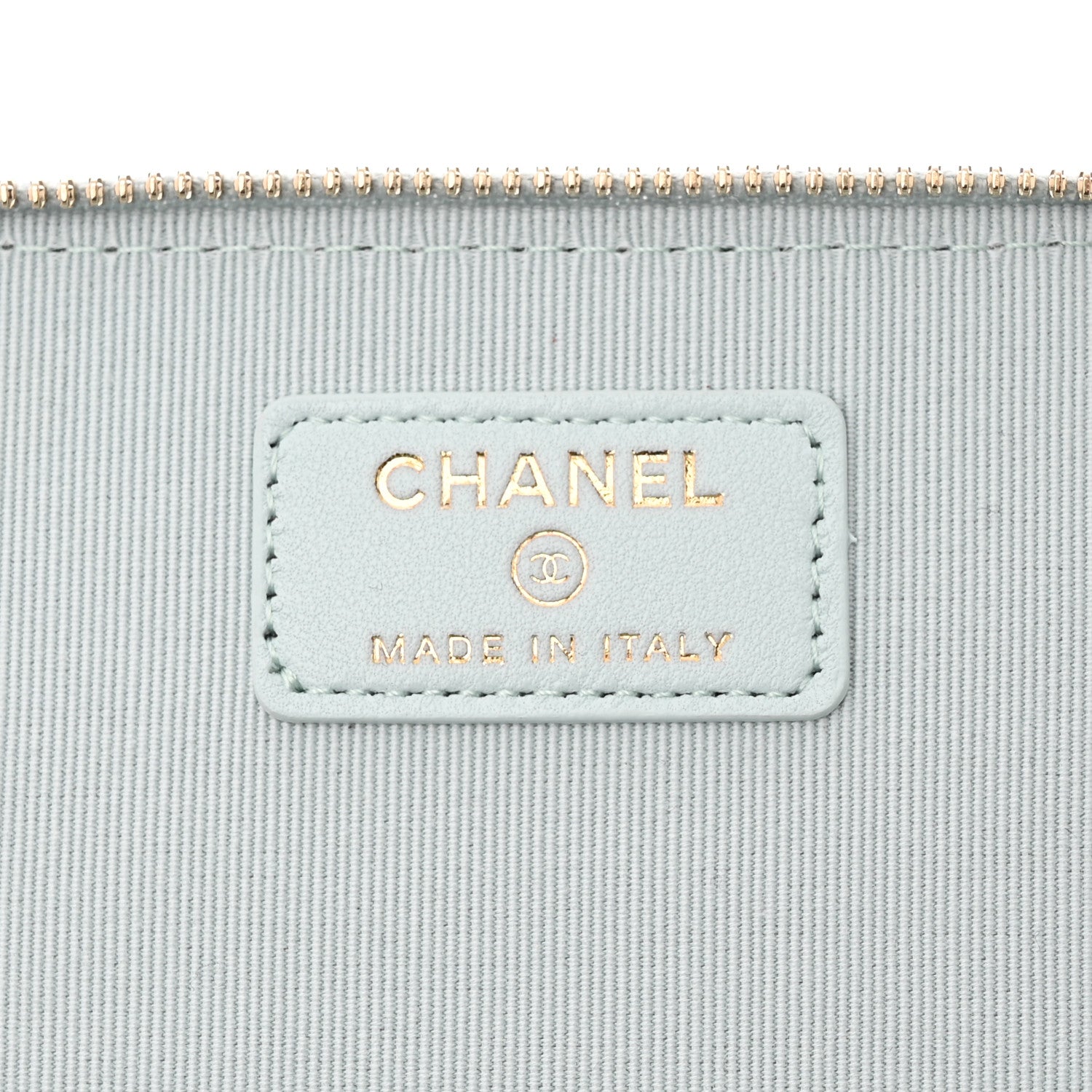 Chanel Lambskin Quilted Small Top Handle Vanity Case With Chain Light Blue 6 of 10