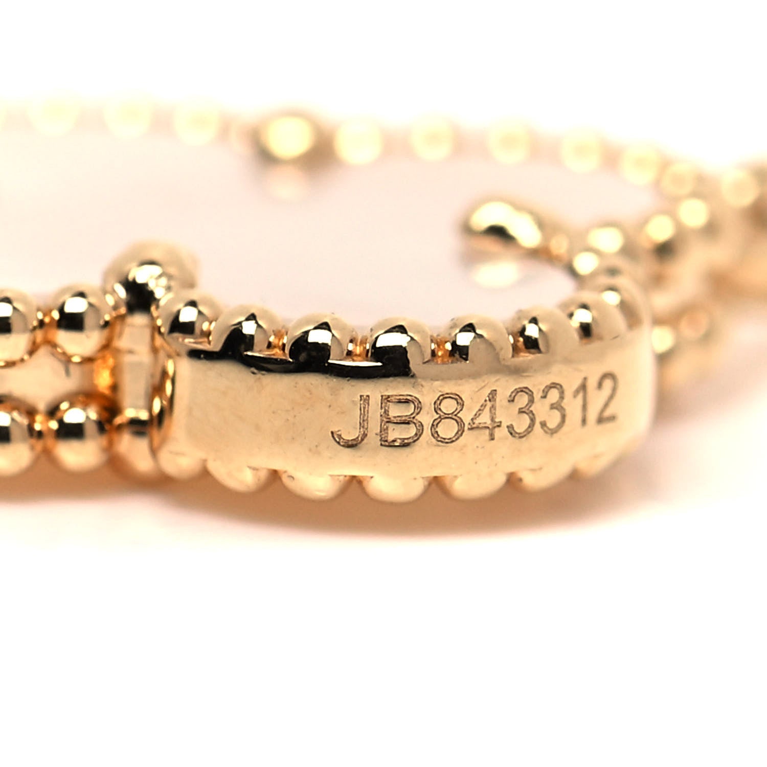 Van Cleef & Arpels 18K Yellow Gold Mother of Pearl 5 Motifs Vintage Alhambra Bracelet 6 of 6