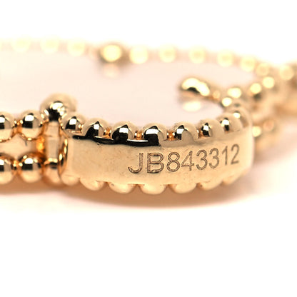 Van Cleef & Arpels 18K Yellow Gold Mother of Pearl 5 Motifs Vintage Alhambra Bracelet 6 of 6