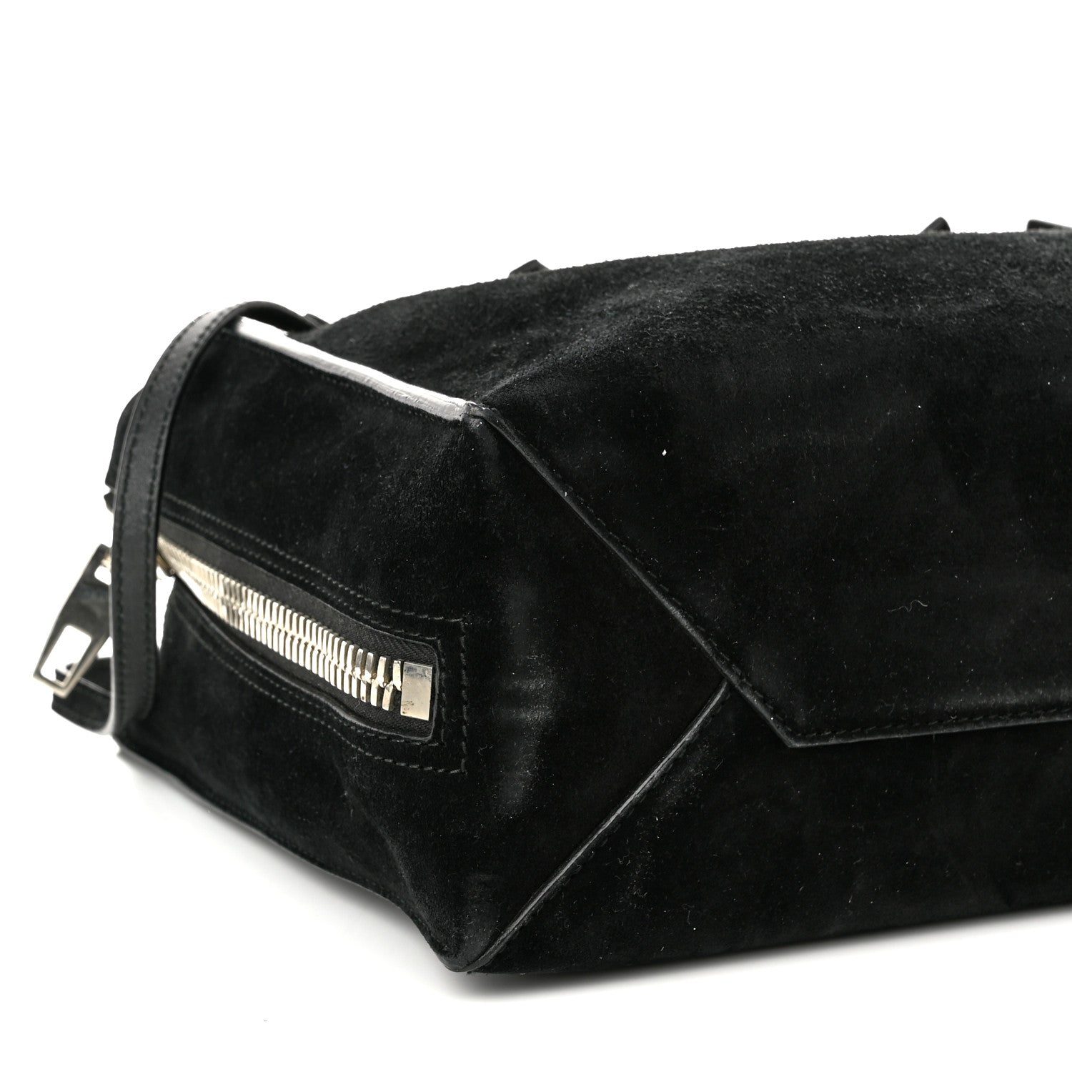 Balenciaga Baby Daim Suede Plate Hardware Papier A6 Zip Around Tote Black 9 of 12
