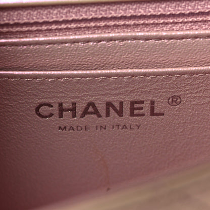 Chanel Iridescent Calfskin Quilted Mini Rectangular Flap Pink 6 of 9