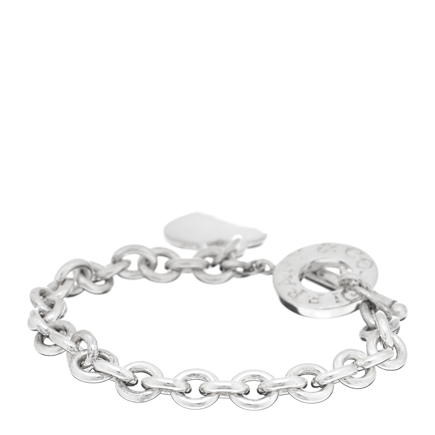 Tiffany Sterling Silver Heart Tag Toggle Bracelet 2 of 3