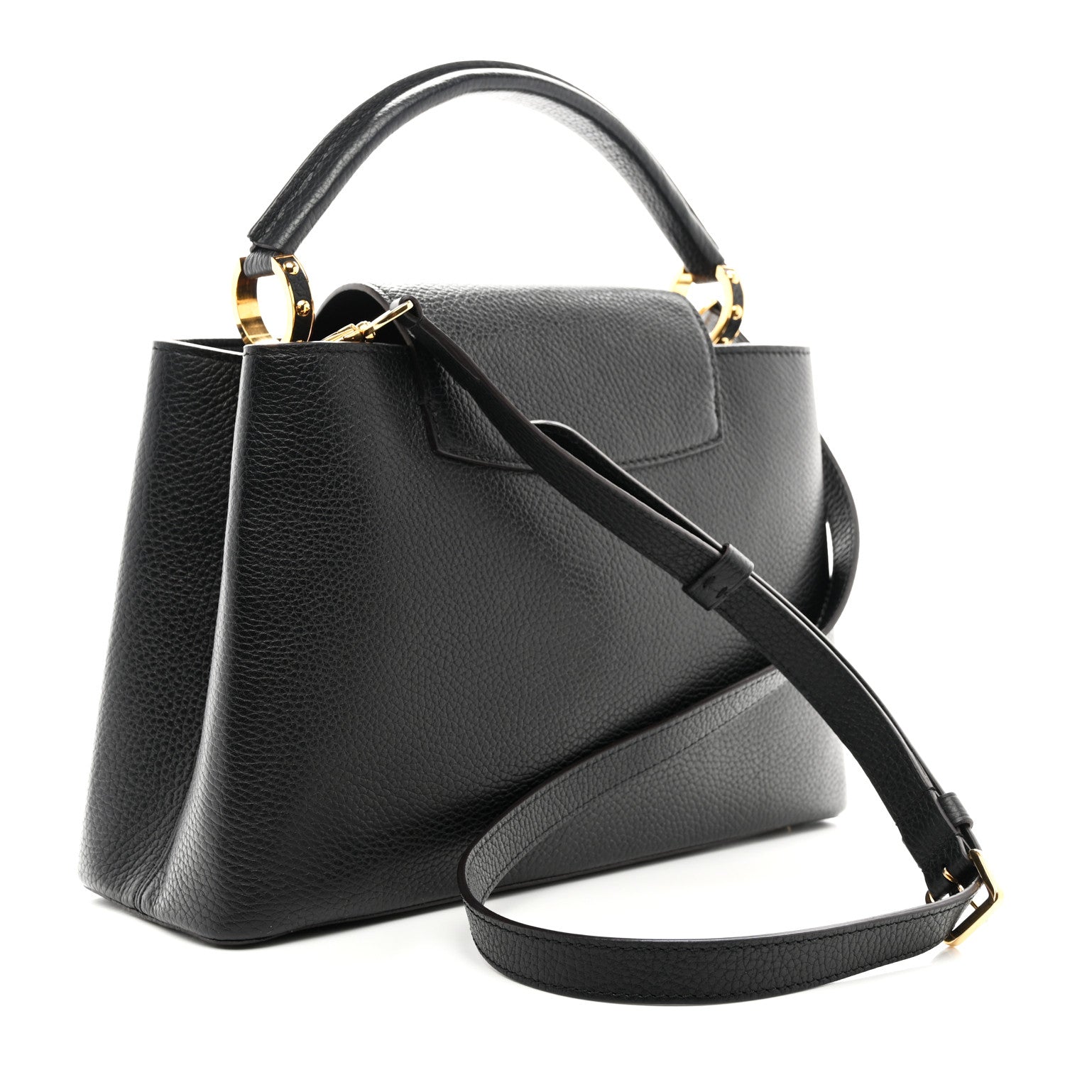 Louis Vuitton Taurillon Capucines PM Black 3 of 14