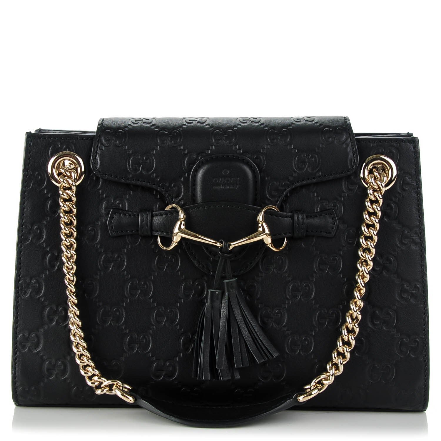 Gucci Guccissima Small Emily Shoulder Bag Black 1 of 7
