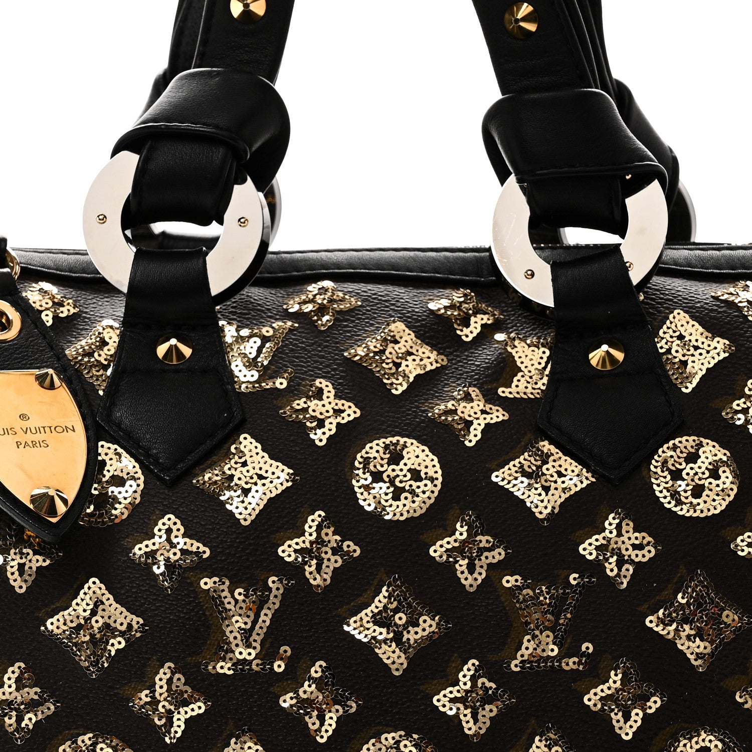 Louis Vuitton Monogram Sequins Eclipse Speedy 28 Gold 7 of 9