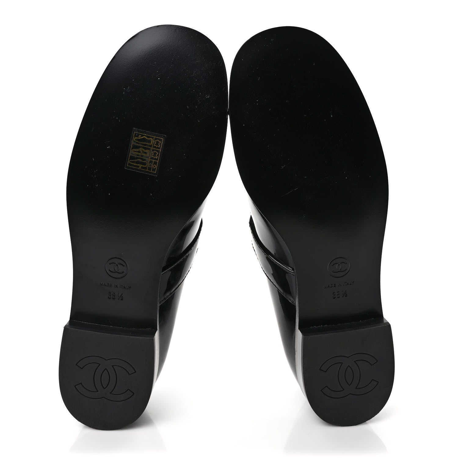 Chanel Patent Calfskin Mary Janes Flats 38.5 Black 5 of 9