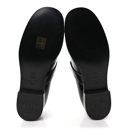Chanel Patent Calfskin Mary Janes Flats 38.5 Black 5 of 9