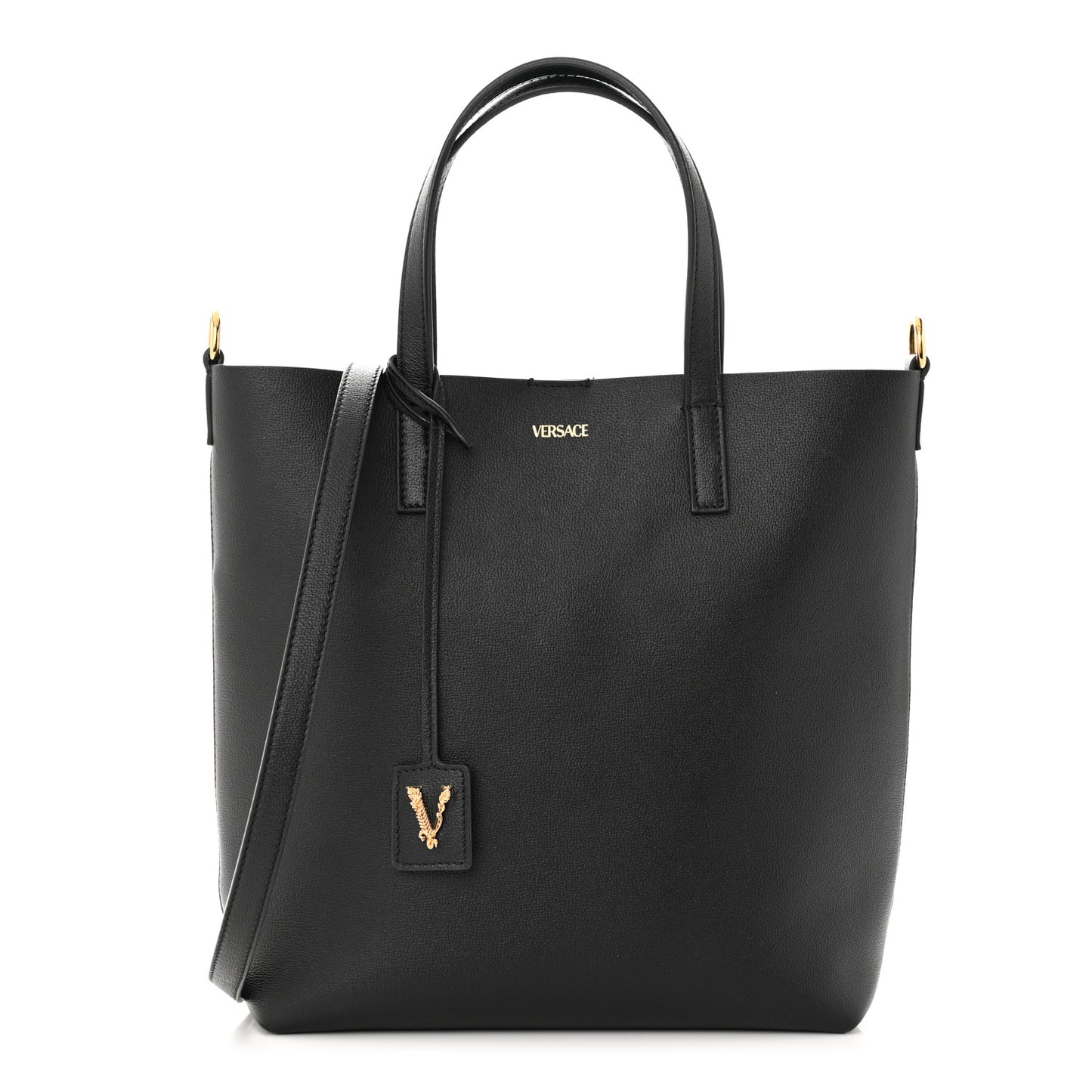 Calfskin Virtus Tote Bag Black