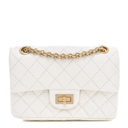 Chanel Aged Calfskin Quilted 2.55 Reissue Mini Flap White 1 of 11