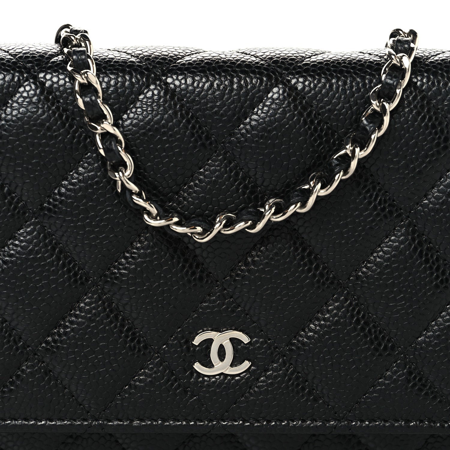 Chanel Caviar Quilted Wallet on Chain WOC Black 9 of 13