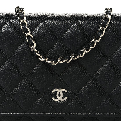 Chanel Caviar Quilted Wallet on Chain WOC Black 9 of 13