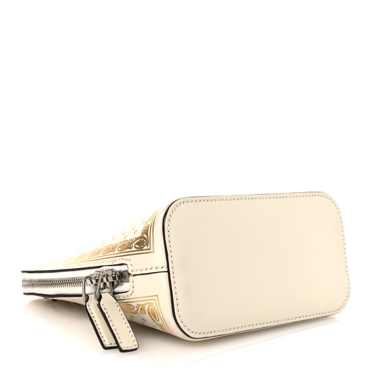 Gucci X SEGA Calfskin GUCCY Stars Mini Dome Shoulder Bag Mystic White Gold 4 of 14