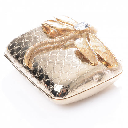 Gucci Metal Guccissima Dragonfly Minaudiere Clutch 4 of 7