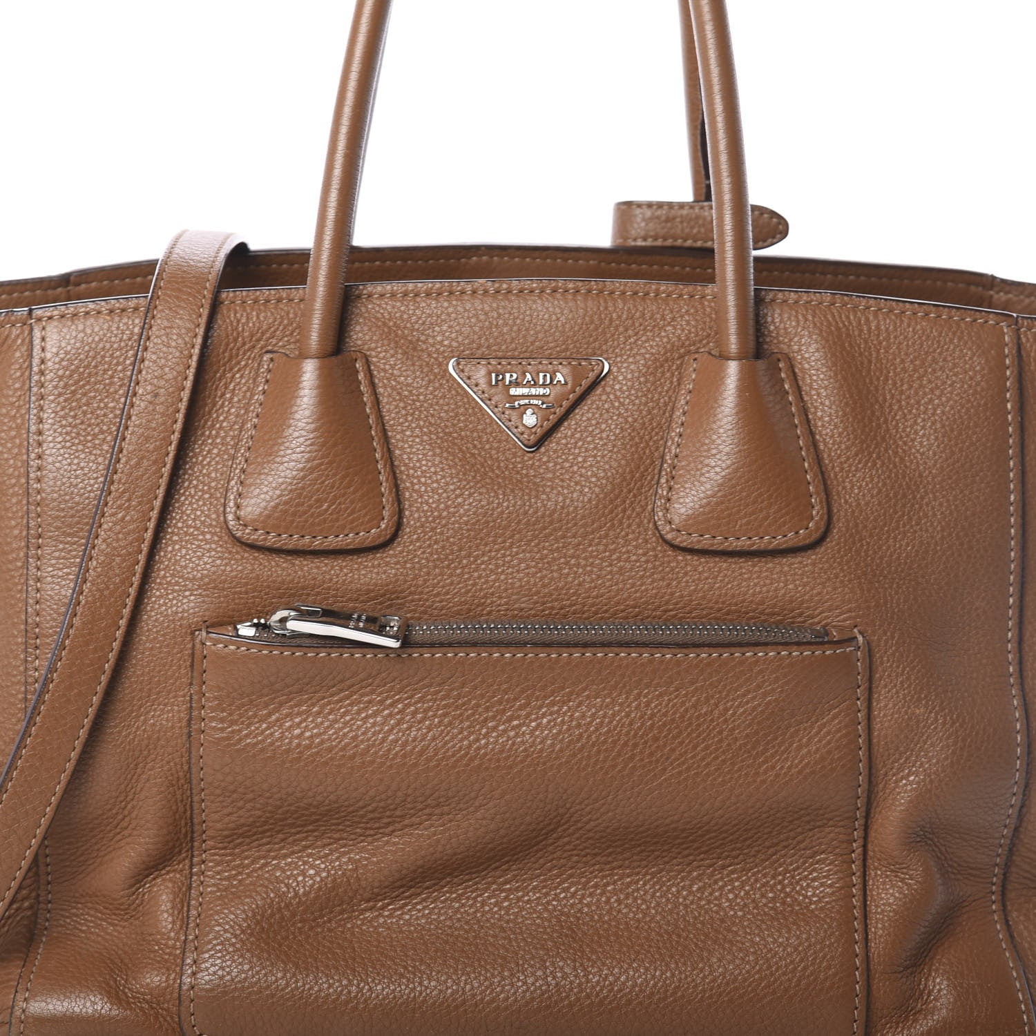 Prada Vitello Daino Shopping Tote Cannella 8 of 10
