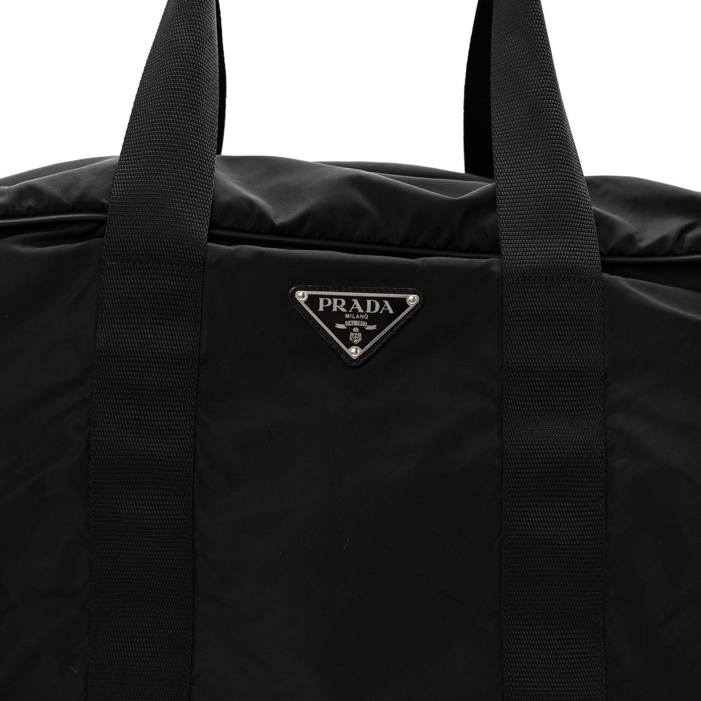 Tessuto Nylon Saffiano Viaggio Duffle Black