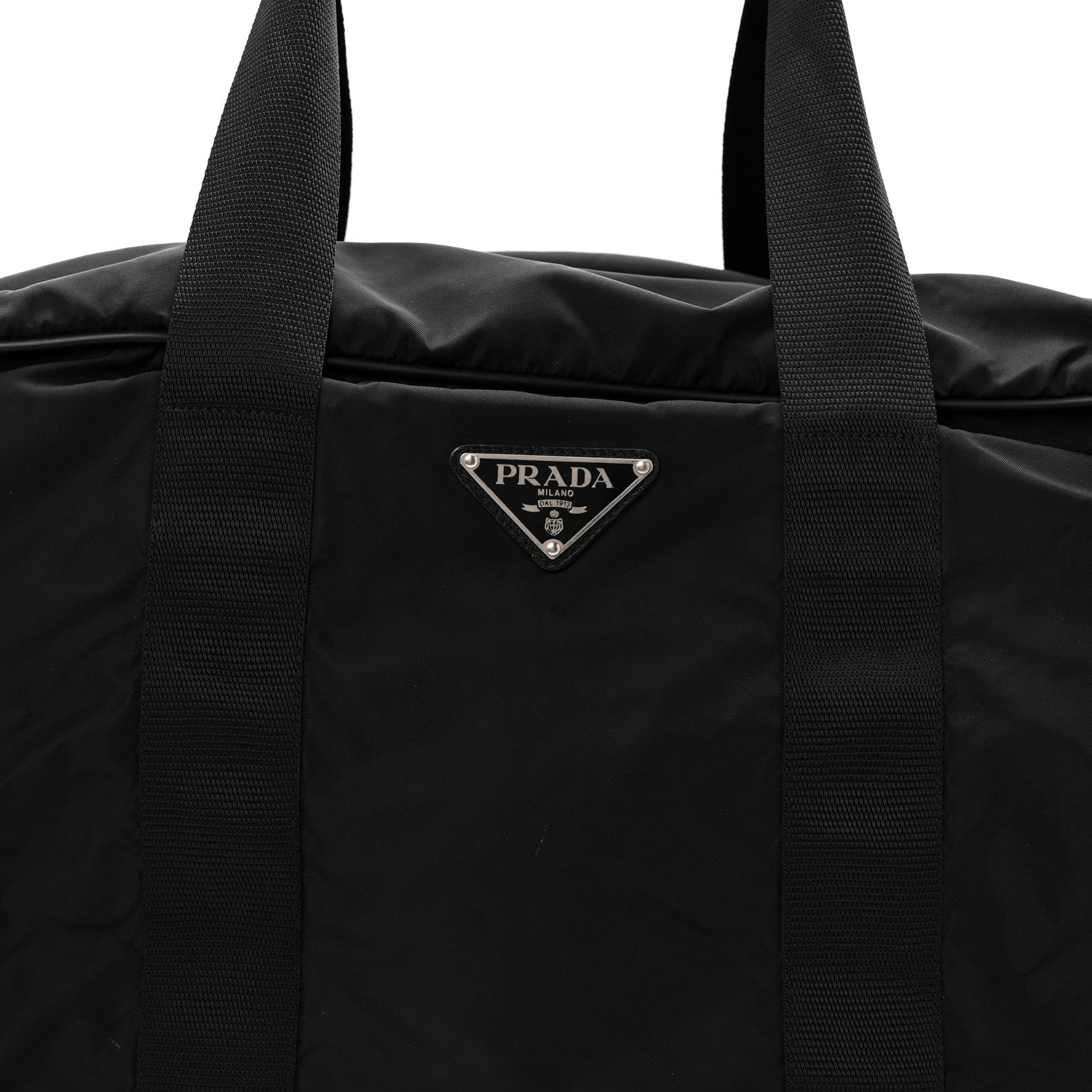 Prada Tessuto Nylon Saffiano Viaggio Duffle Black 7 of 9