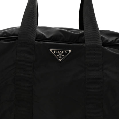Prada Tessuto Nylon Saffiano Viaggio Duffle Black 7 of 9
