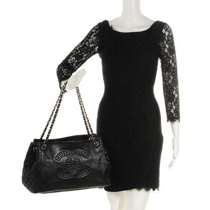 Chanel Calfskin Coco Bengal Open Accordion Tote Black 2 of 8