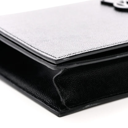 Saint Laurent Grain De Poudre Classic Monogram Kate Clutch Black 10 of 11