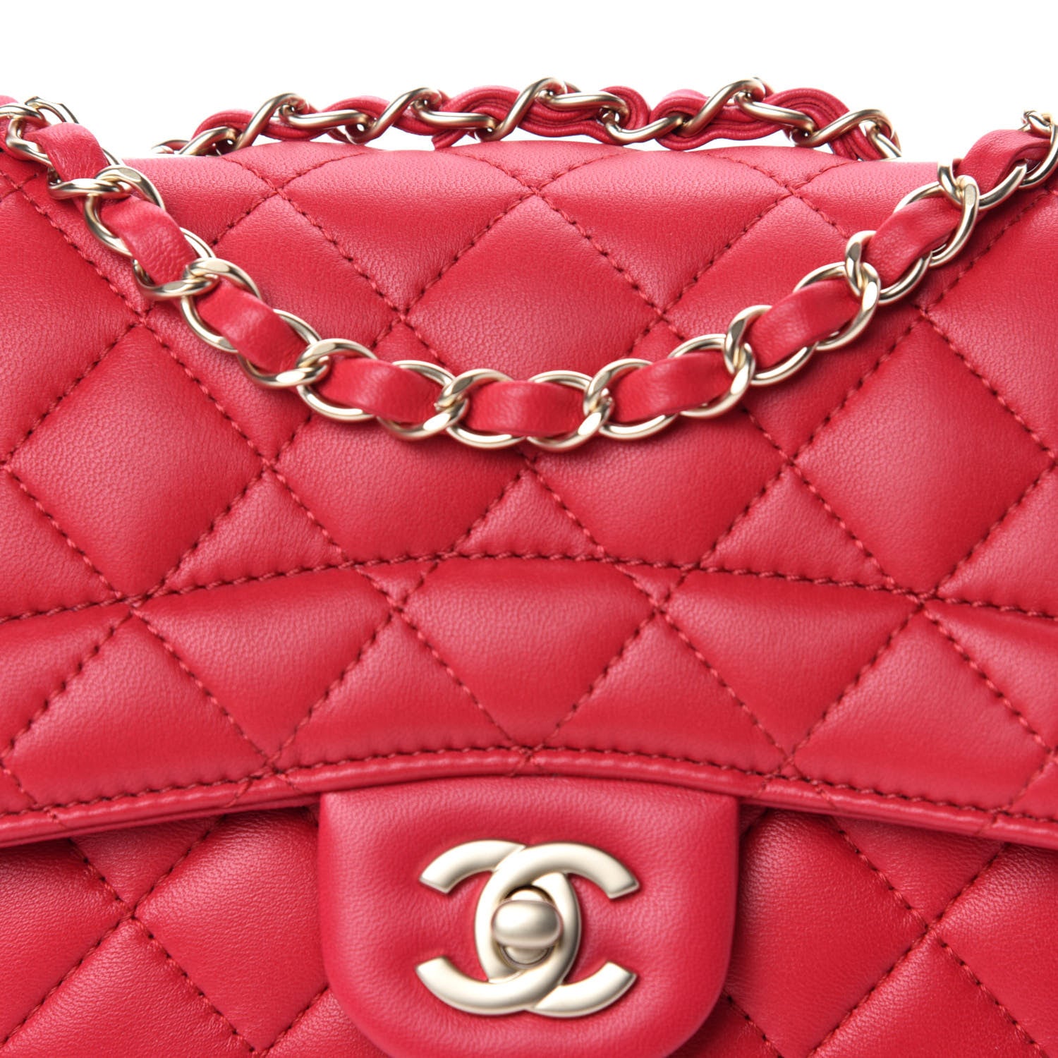Chanel Lambskin Quilted Mini Mademoiselle Chic Flap Dark Pink 10 of 11