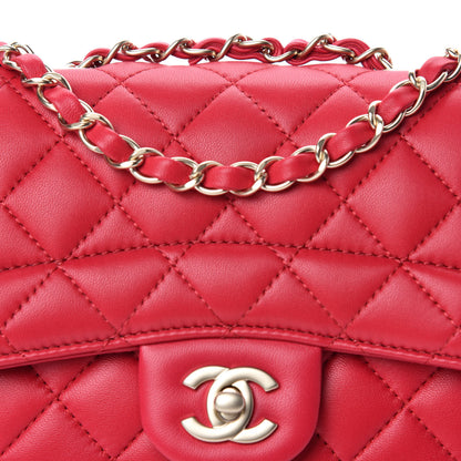 Chanel Lambskin Quilted Mini Mademoiselle Chic Flap Dark Pink 10 of 11