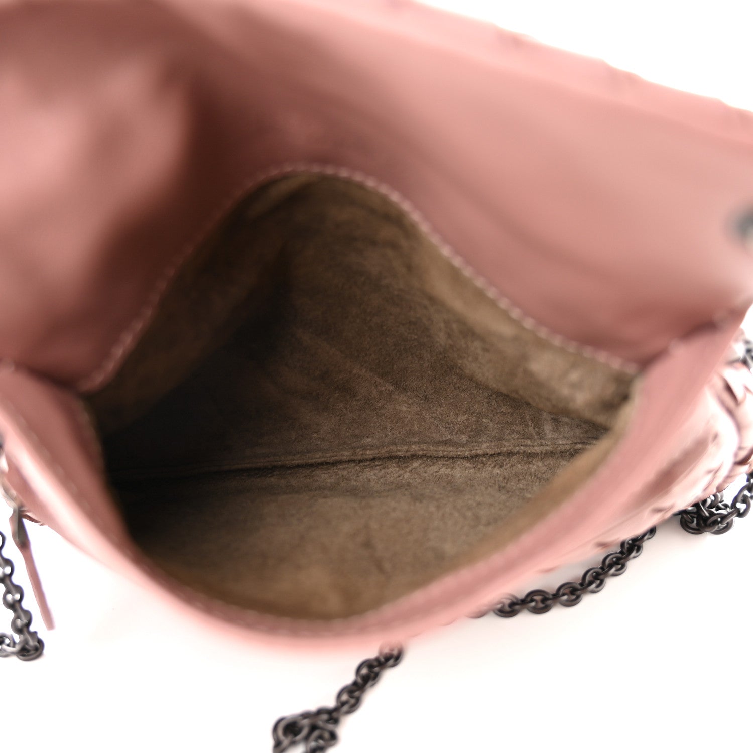 Bottega Veneta Nappa Intrecciato Small Chain Crossbody Dusty Rose 6 of 18