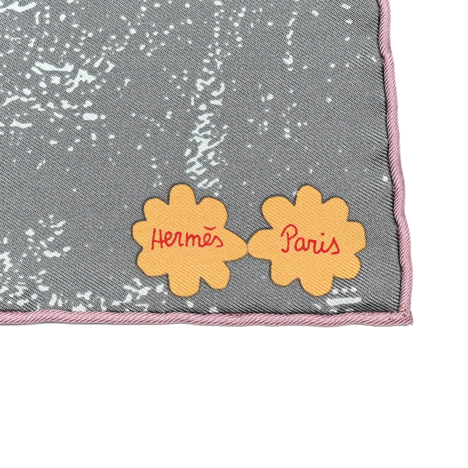 Hermes Silk Twill Amis Pour La Vie Scarf 45 Vert De Gris Parme 2 of 4