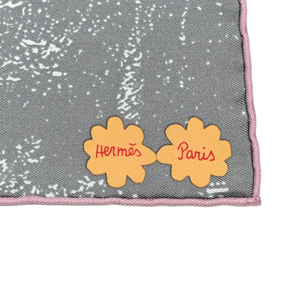 Hermes Silk Twill Amis Pour La Vie Scarf 45 Vert De Gris Parme 2 of 4