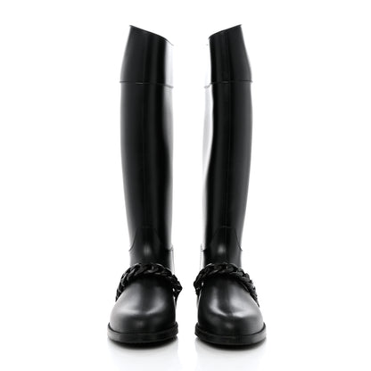 Givenchy PVC Chain Strap Rain Boots 40 Black 2 of 11