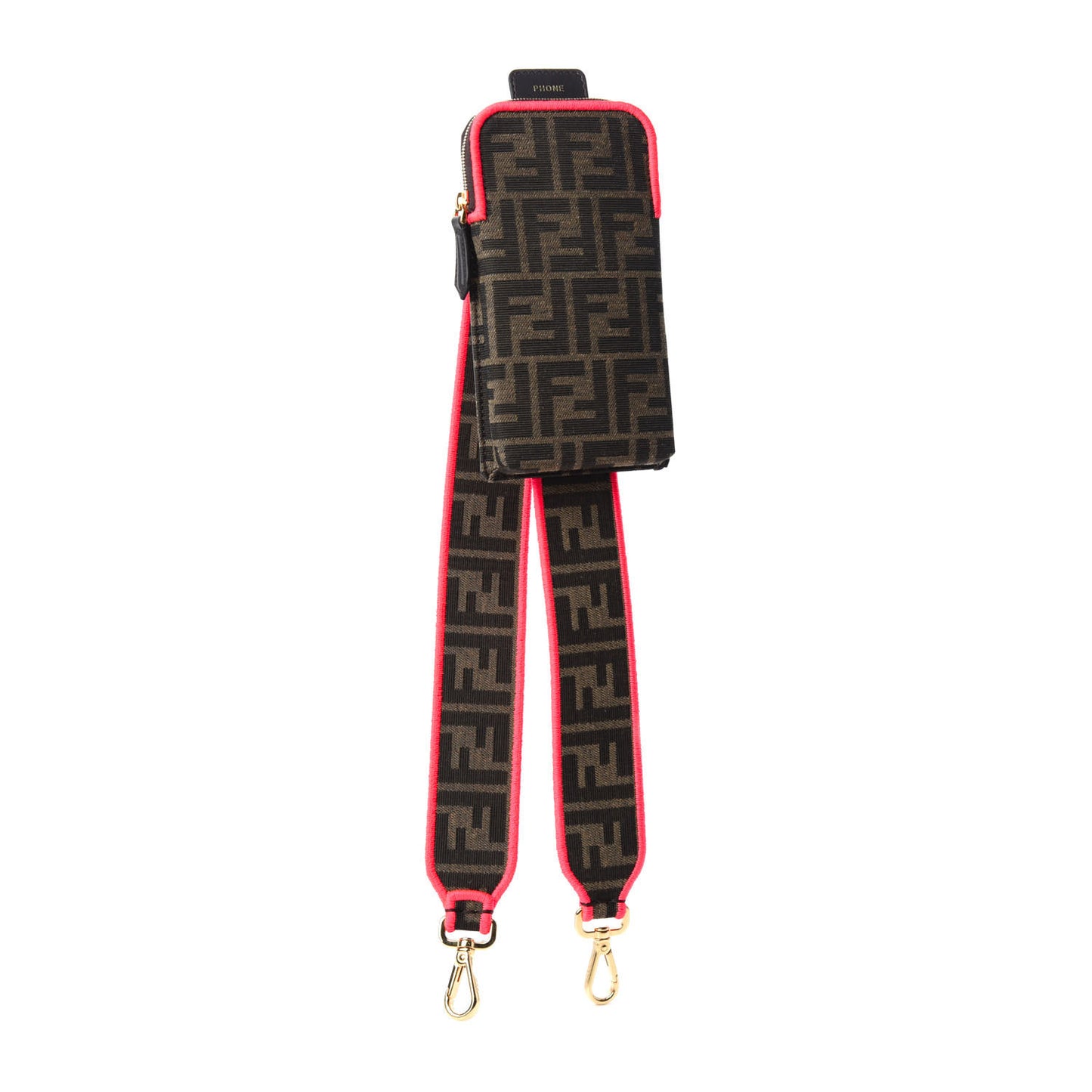 Fabric Jacquard FF 1974 Cell Pocket Strap You Tobacco Moro Pink