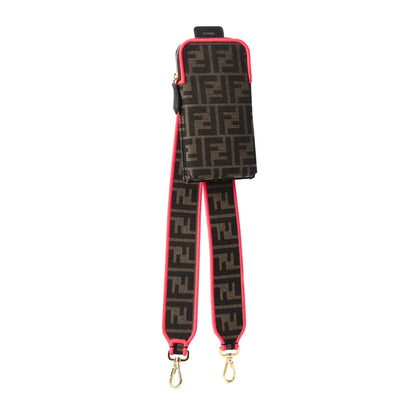 Fendi Fabric Jacquard FF 1974 Cell Pocket Strap You Tobacco Moro Pink 1 of 8