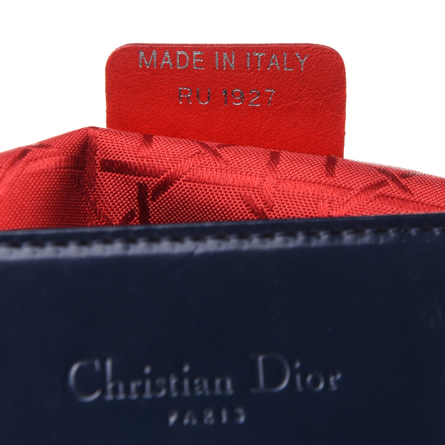 Christian Dior Glazed Calfskin Large Lady Dior Dark Blue 8 of 14