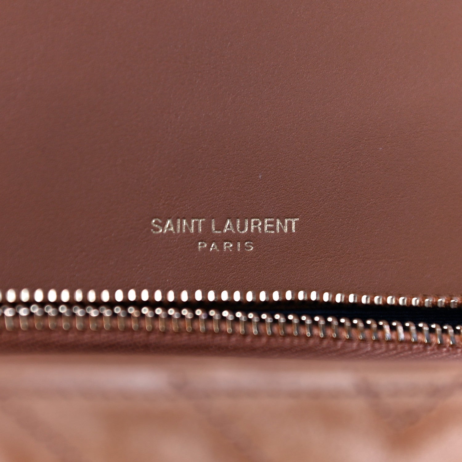Saint Laurent Suede Matelasse Chevron Monogram Medium College Bag Cinnamon 6 of 13