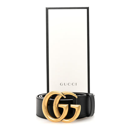 Gucci Calfskin Double G Belt 85 34 Black 6 of 6